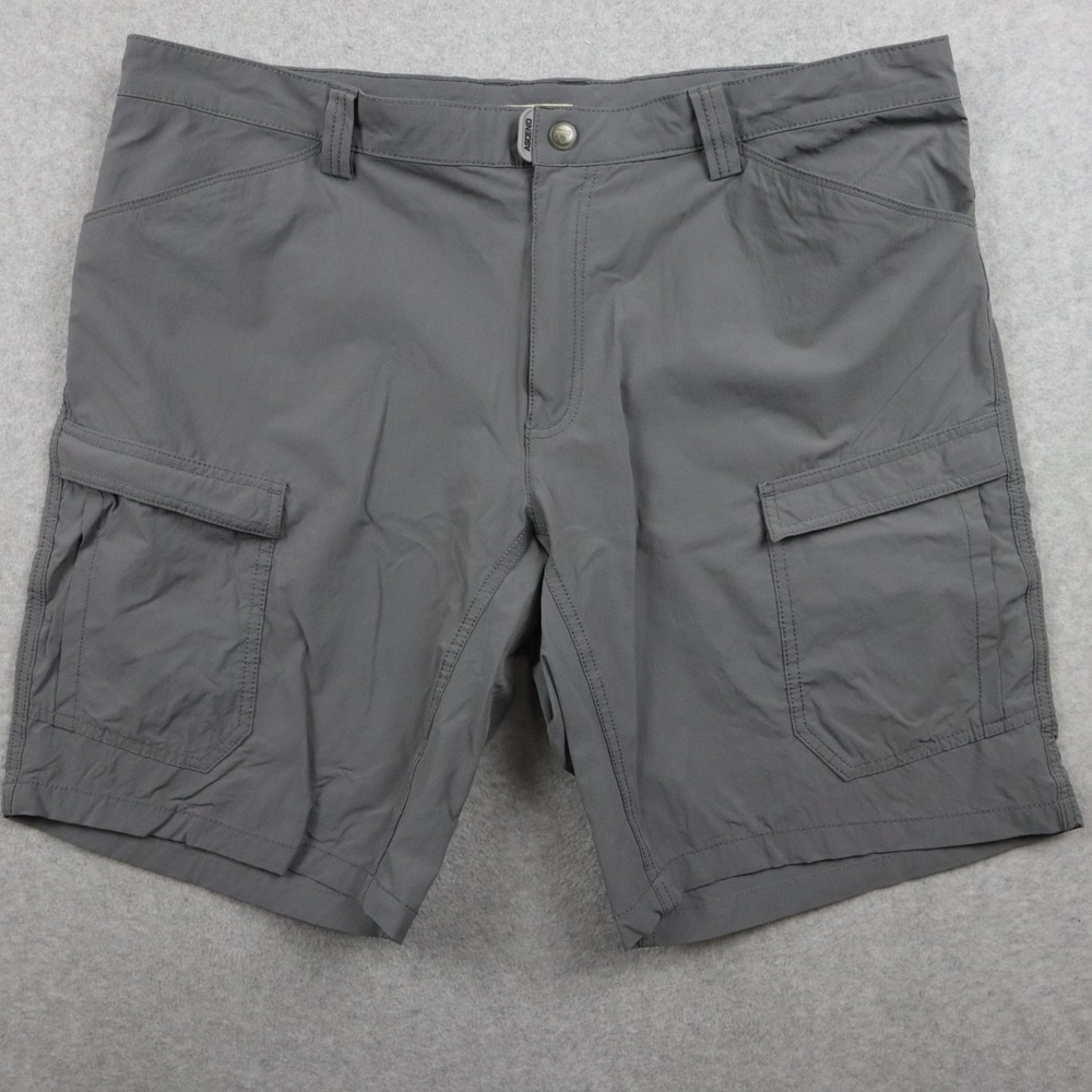 Ascend Shorts Mens 42 Cargo Flap Pocket Stretch Nylon Outdoor Hiking Casual Gray